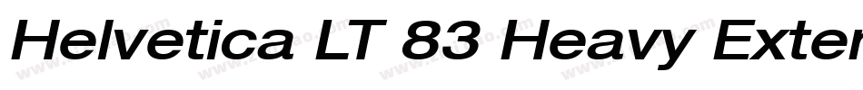 Helvetica LT 83 Heavy Extended Oblique字体转换